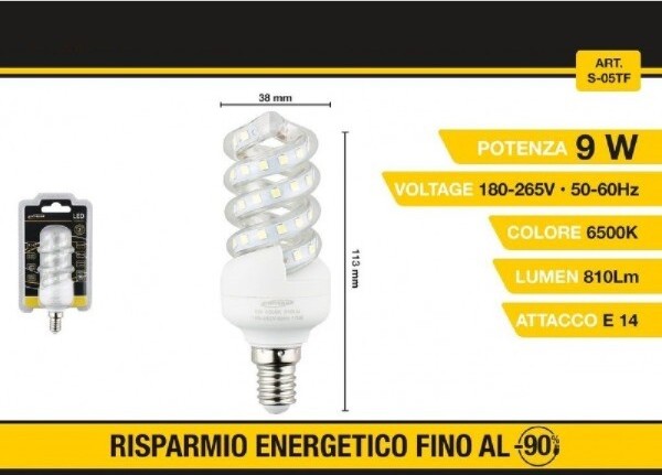 Lampadina-Led-A-Spirale-E14-9-W-Luce-Bianca-Fredda-Calda-Naturale-56d-S-05t