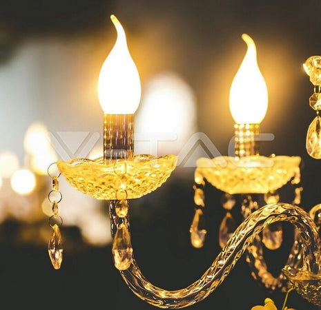 10 Lampadine Decorativa E12 A Candela Tremolante - 230V, 1,5W, Effetto Fiamma, Per Atmosfera Calda - Foto 3