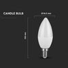LAMPADINA LED E14 3.7W CANDLE BULB C37 CANDELA SMD CHIP SAMSUNG V-TAC PRO VT-1850 Illuminazione/Lampadine/Lampadine a LED Zencoccostore - Formia, Commerciovirtuoso.it