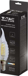 LAMPADINA LED E14 4W CANDLE FLAME BULB C35 CANDELA FIAMMA TWIST FILAMENT VETRO Illuminazione/Lampadine/Lampadine a LED Zencoccostore - Formia, Commerciovirtuoso.it