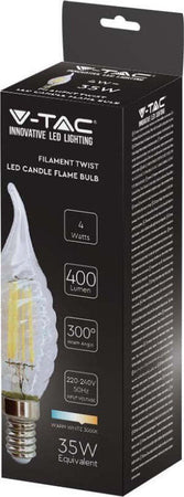 LAMPADINA LED E14 4W CANDLE FLAME BULB C35 CANDELA FIAMMA TWIST FILAMENT VETRO Illuminazione/Lampadine/Lampadine a LED Zencoccostore - Formia, Commerciovirtuoso.it