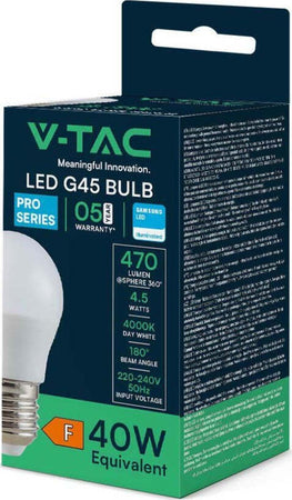 LAMPADINA LED E27 4.5W BULB G45 MINIGLOBO SMD CHIP SAMSUNG Illuminazione/Lampadine/Lampadine a LED Zencoccostore - Formia, Commerciovirtuoso.it