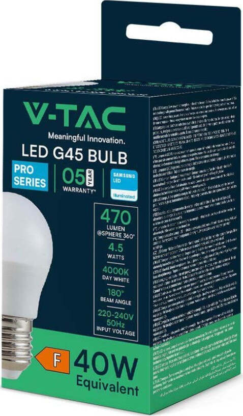 LAMPADINA LED E27 4.5W BULB G45 MINIGLOBO SMD CHIP SAMSUNG Illuminazione/Lampadine/Lampadine a LED Zencoccostore - Formia, Commerciovirtuoso.it