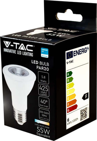 LAMPADINA LED E27 PAR LAMP 5.8W PAR20 CHIP SAMSUNG SMD V-TAC VT-220 Illuminazione/Illuminazione per interni/Luci da incasso Zencoccostore - Formia, Commerciovirtuoso.it