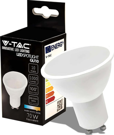 LAMPADINA LED GU10 10W FARETTO SPOTLIGHT SMD CHIP SAMSUNG V-TAC VT-271 Illuminazione/Lampadine/Lampadine a LED Zencoccostore - Formia, Commerciovirtuoso.it