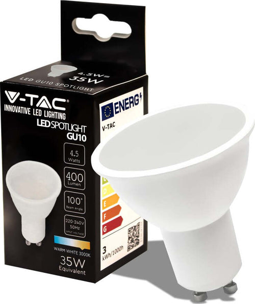 LAMPADINA LED GU10 4.5W V-TAC FARETTO SPOTLIGHT SMD CHIP SAMSUNG Illuminazione/Lampadine/Lampadine a LED Zencoccostore - Formia, Commerciovirtuoso.it