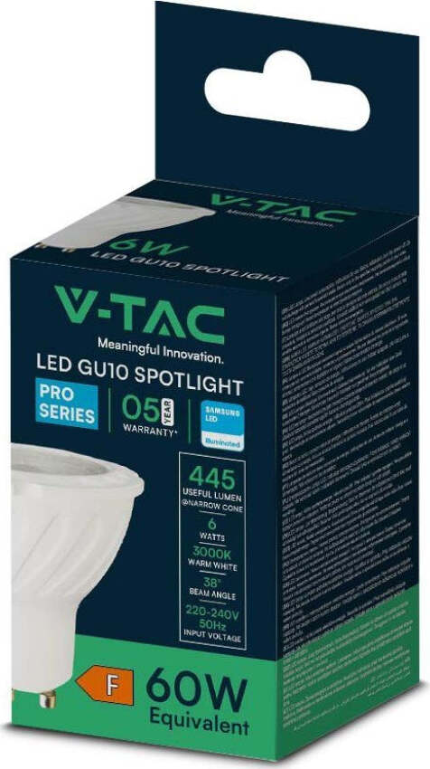 LAMPADINA LED GU10 6W FARETTO SPOTLIGHT SMD CHIP SAMSUNG LUCE CALDA VT-277 Illuminazione/Illuminazione per interni/Luci da incasso Zencoccostore - Formia, Commerciovirtuoso.it