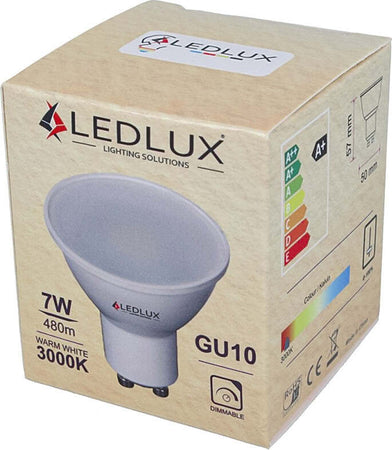 Lampadina-Led-GU10-Dimmerabile-Triac-Dimmer-7W-220V-Bianco-Caldo-3000K-480-Lumens-Ledlux