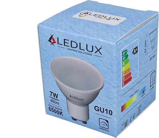 Lampadina-Led-GU10-Dimmerabile-Triac-Dimmer-7W-220V-Bianco-Freddo-6500K-480-Lumens-Ledlux