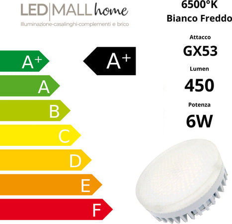 Lampadina led gx53 6w luce fredda 6500k Illuminazione/Lampadine/Lampadine a LED Led Mall Home - Napoli, Commerciovirtuoso.it