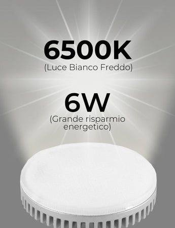 Lampadina led gx53 6w luce fredda 6500k Illuminazione/Lampadine/Lampadine a LED Led Mall Home - Napoli, Commerciovirtuoso.it