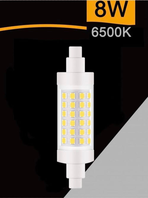 Lampadina-Led-Luce-Bianca-Attacco-R7s-8-Watt-Lampada-Ricambio-Per-Faro-6500k-Universo