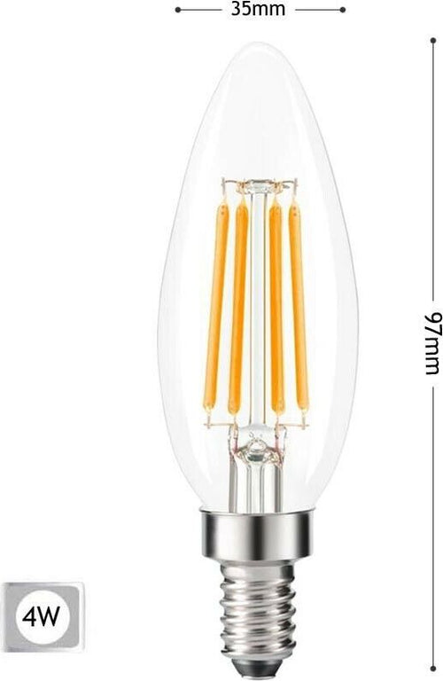 Lampadina-Led-Luce-Calda-4w-Oliva-Filamento-Candela-Trasparente-E14-C35-Universo