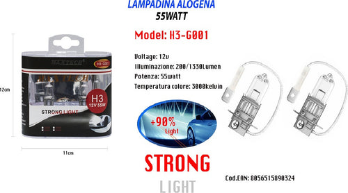 Lampadine Alogene Per Auto Di Ricambio H3 55 Watt 12v Luce Calda Maxtech H3-g001 Auto e Moto/Parti per auto/Luci lampadine e indicatori/Lampadine/Lampadine per esterno Trade Shop italia - Napoli, Commerciovirtuoso.it