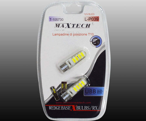 Lampadine Di Posizione 12v - 8 Led T10 Maxtech L-p039 Lampadine Ultra Luminose Auto e Moto/Parti per auto/Luci lampadine e indicatori/Blocchi illuminazione e componenti/Luci laterali Trade Shop italia - Napoli, Commerciovirtuoso.it