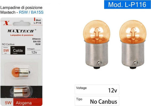 Lampadine Di Posizione Auto Ba15s R5w 12v 5w L-p116 Luce Calda Alogena No Canbus Auto e Moto > Auto > Illuminazione Auto Trade Shop italia - Napoli, Commerciovirtuoso.it