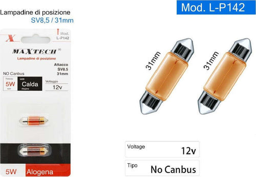 Lampadine Di Posizione Auto Sv8.5 31mm 12v 5w L-p142 No Canbus Luce Calda Alogena Auto e Moto > Auto > Illuminazione Auto Trade Shop italia - Napoli, Commerciovirtuoso.it
