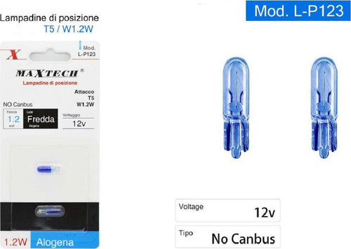 Lampadine Di Posizione Auto T5 L-p123 12 V 1.2 W Luce Fredda Alogena No Canbus Auto e Moto > Auto > Illuminazione Auto Trade Shop italia - Napoli, Commerciovirtuoso.it