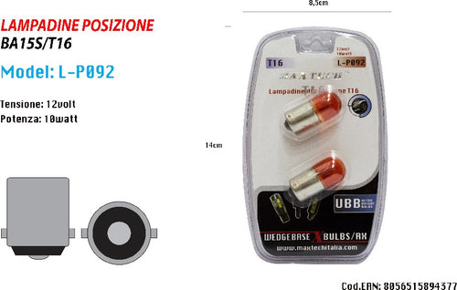 Lampadine Di Posizione T16 12v - 10 Watt Lampadine Ultra Luminose Ricambio Auto Auto e Moto/Parti per auto/Luci lampadine e indicatori/Lampadine/Lampadine per esterno Trade Shop italia - Napoli, Commerciovirtuoso.it