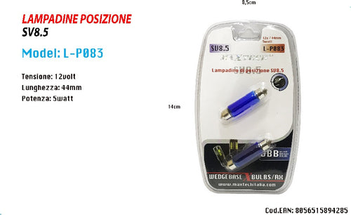 Lampadine Di Posizione Sv8.5 12v 44mm 5w Maxtech L-p083 Lampadine Ultra Luminose Auto e Moto/Parti per auto/Luci lampadine e indicatori/Lampadine/Lampadine per esterno Trade Shop italia - Napoli, Commerciovirtuoso.it