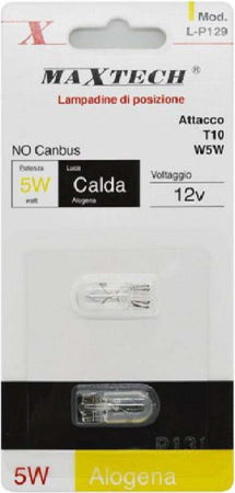 Lampadine Di Posizione T10 W5w 12v Auto 5w Luce Calda Alogena L-p129 No Canbus Auto e Moto > Auto > Illuminazione Auto Trade Shop italia - Napoli, Commerciovirtuoso.it