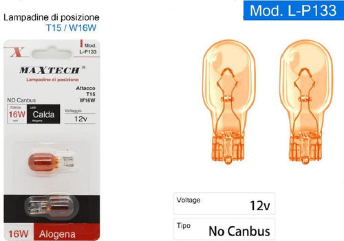 Lampadine Di Posizione T15 W16w 12v Auto 16w Luce Calda Alogena L-p133 No Canbus Auto e Moto > Auto > Illuminazione Auto Trade Shop italia - Napoli, Commerciovirtuoso.it