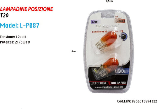 Lampadine Di Posizione T20 12v 21/5 Watt Lampadine Ultra Luminose Maxtech L-p087 Auto e Moto/Parti per auto/Luci lampadine e indicatori/Lampadine/Lampadine per esterno Trade Shop italia - Napoli, Commerciovirtuoso.it