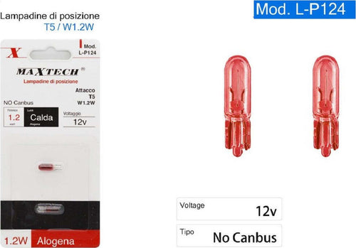 Lampadine Di Posizione T5 L-p124 12v 1.2w Per Auto Luce Calda Alogena No Canbus Auto e Moto > Auto > Illuminazione Auto Trade Shop italia - Napoli, Commerciovirtuoso.it