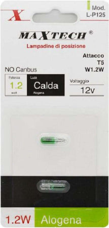 Lampadine Di Posizione T5 W1.2w L-p125 12v 1.2w Auto Luce Calda Alogena No Canbus Auto e Moto > Auto > Illuminazione Auto Trade Shop italia - Napoli, Commerciovirtuoso.it