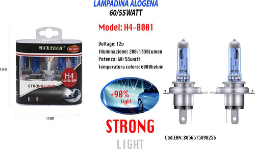 Lampadine Per Auto H4 60/55w 12v Luce Bianca Alogena Di Ricambio Maxtech H4-b001 Auto e Moto/Parti per auto/Luci lampadine e indicatori/Lampadine/Lampadine per esterno Trade Shop italia - Napoli, Commerciovirtuoso.it