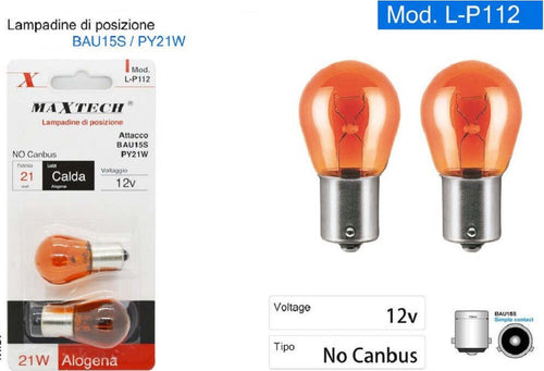 Lampadine Posizione Auto Bau15s Py21w 12v 21w Luce Calda Alogena No Canbus Lp112 Auto e Moto > Auto > Illuminazione Auto Trade Shop italia - Napoli, Commerciovirtuoso.it