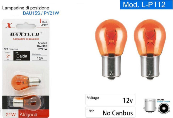 Lampadine Posizione Auto Bau15s Py21w 12v 21w Luce Calda Alogena No Canbus Lp112 Auto e Moto > Auto > Illuminazione Auto Trade Shop italia - Napoli, Commerciovirtuoso.it