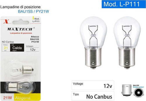 Lampadine Posizione Auto Bau15s / Py21w 12v Luce Calda Alogena No Canbus L-p111 Auto e Moto > Auto > Illuminazione Auto Trade Shop italia - Napoli, Commerciovirtuoso.it