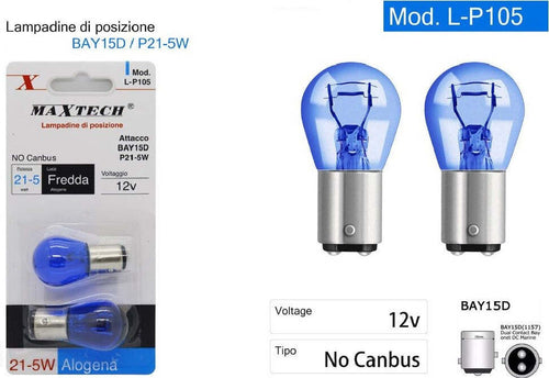 Lampadine Posizione Auto Bay15d/p21-5w 12v Luce Fredda Alogena No Canbus L-p105 Auto e Moto > Auto > Illuminazione Auto Trade Shop italia - Napoli, Commerciovirtuoso.it