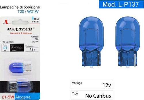 Lampadine Posizione Auto T20 W21w 12v 21w Luce Fredda Alogena No Canbus L-p137 Auto e Moto > Auto > Illuminazione Auto Trade Shop italia - Napoli, Commerciovirtuoso.it