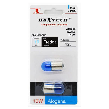 Lampadine Posizione Ba15s Auto R10w 12v Luce Fredda Alogena 10w No Canbus L-p120