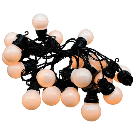 Lampadine sferette a led luce bianco latte con 80 led luce fissa ⌀ 5 cm