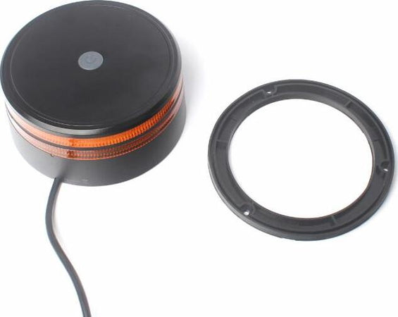 Lampeggiante a 50 LED 12-24V 25W con doppia luminosità base piana