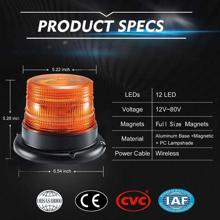 Luce Lampeggiante Rotante a LED Blu 12V per Segnalazione Auto Accessori Luce Lampeggiante Rotante a LED Blu 12V per Segnalazione Auto Accessori