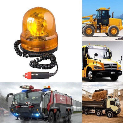 Lampeggiante-Segnalatore-Emergenza-Rotante-Calamita-Magnetico-Auto-Trattore-12v
