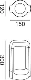 Lampioncino-alluminio-Gea-Led-EURUS-GES450-LED-H30-lampada-terra-moderna-esterno-13W-1200LM-4000°K-IP65