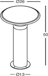 Lampioncino-alluminio-Gea-Led-LEO-GES521-LED-lampada-terra-ruggine-classico-esterno-50CM-IP44-E27