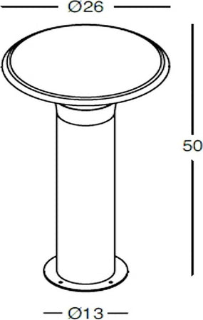 Lampioncino-alluminio-Gea-Led-LEO-GES521-LED-lampada-terra-ruggine-classico-esterno-50CM-IP44-E27
