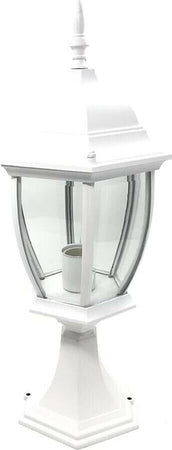 Lampioncino-Da-Cancello-Lampione-Per-Giardino-Lanterna-In-Vetro-E27-Bianco-Es45-Universo