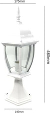 Lampioncino-Da-Cancello-Lampione-Per-Giardino-Lanterna-In-Vetro-E27-Bianco-Es45-Universo