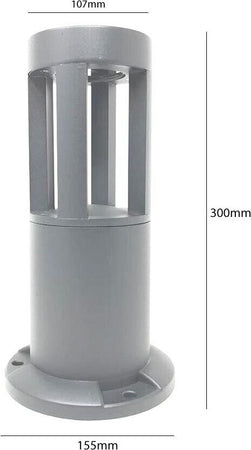 Lampioncino-Da-Terra-Lampada-12w-Led-Luce-Bianca-Lampione-Grigio-X-Giardino-Ip65-Universo