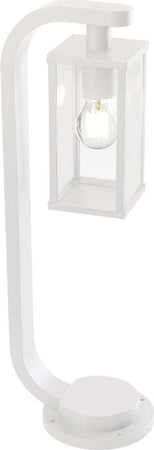 Lampioncino-esterno-moderno-Sovil-AUREA-178-02-BIANCO-E27-LED-alluminio-vetro-lampada-terra