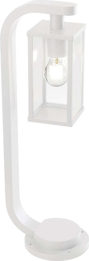 Lampioncino-esterno-moderno-Sovil-AUREA-178-02-BIANCO-E27-LED-alluminio-vetro-lampada-terra