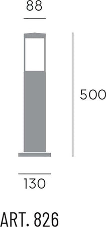 Lampioncino-esterno-Sovil-PANAMA-826-39-E27-LED-50H-IP65-alluminio-lampada-terra-esterno-moderno