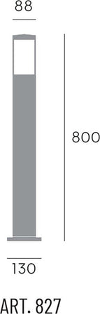 Lampioncino-esterno-Sovil-PANAMA-827-16-E27-LED-80H-IP65-alluminio-lampada-terra-esterno-moderno